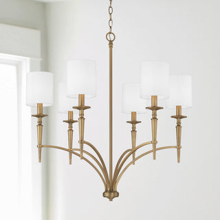 Capital Lighting Abbie 6-Light Chandelier 442661AD-701 Aged Brass