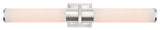 Positano - 2-Light Bathroom Vanity Light - 29"W - Polished Nickel - White Glass
