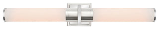 Positano - 2-Light Bathroom Vanity Light - 29"W - Polished Nickel - White Glass