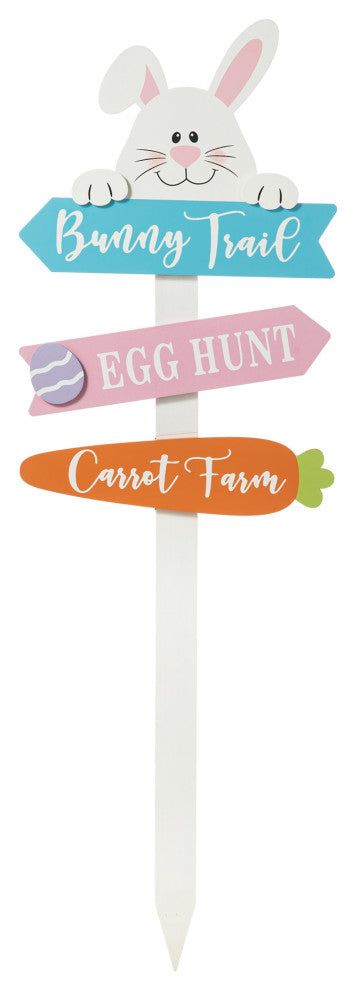 36"H Wooden Easter Bunny Yard Stake