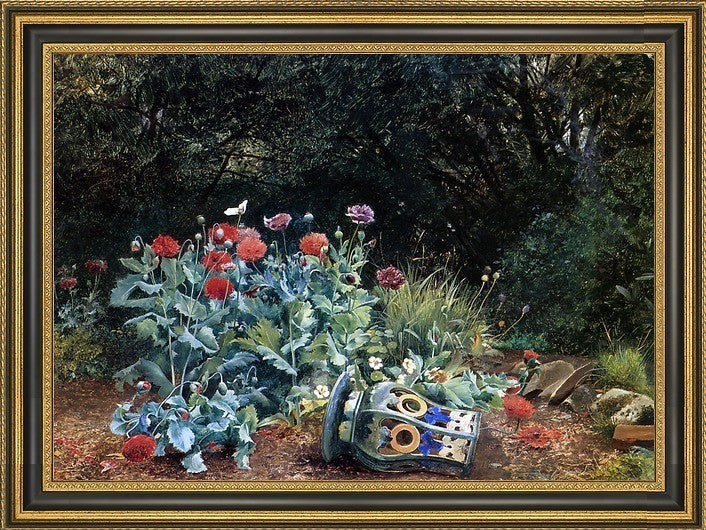 David Bates Summer Flowers in a Quiet Corner of The GardenCanvas Print, 18"x27"