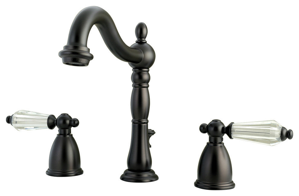 Kingston Brass Widespread Bathroom Faucet With Brass Pop-Up, Oil Rubbed Bronze