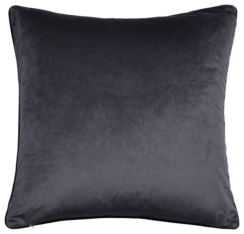 Dann Foley Double Sided Pillow Hepburn Quote Gray Velvet 24" X 24"