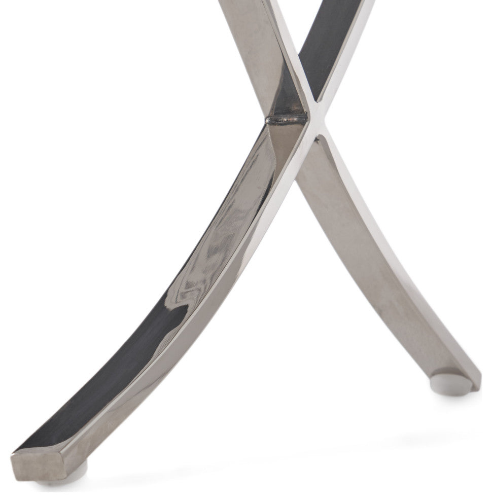 GDF Studio Pandora Modern Button Tufted Bonded Leather Dining Chairs, Set of 2, White