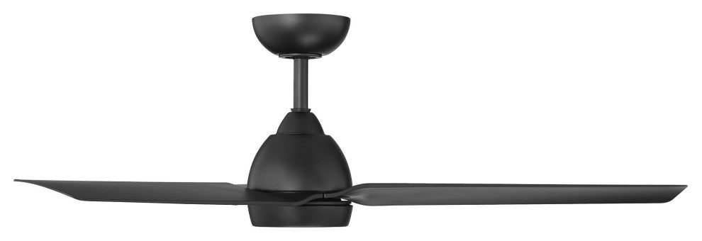 Mocha Indoor/Outdoor Smart Compatible Ceiling Fan 54" Matte Black, LED