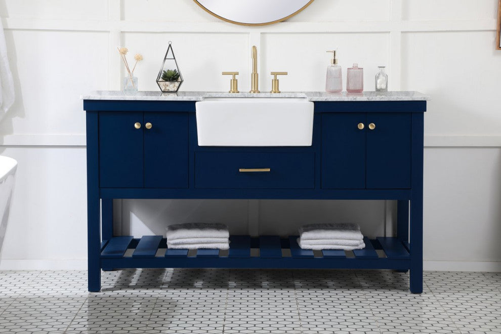 Home Living 22" Farmhouse Blue-Light Bathroom Vanity