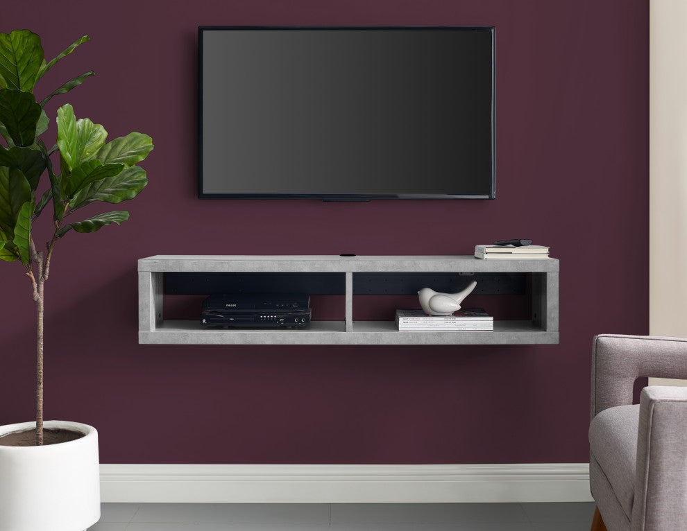 Wall Mounted TV Console Entertainment Center Wall Decor Shelve Storage 48-inch