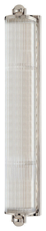 Mclean 4-Light Bath and Vanity With Clear Glass Shade, Polished Nickel