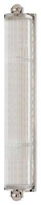 Mclean 4-Light Bath and Vanity With Clear Glass Shade, Polished Nickel