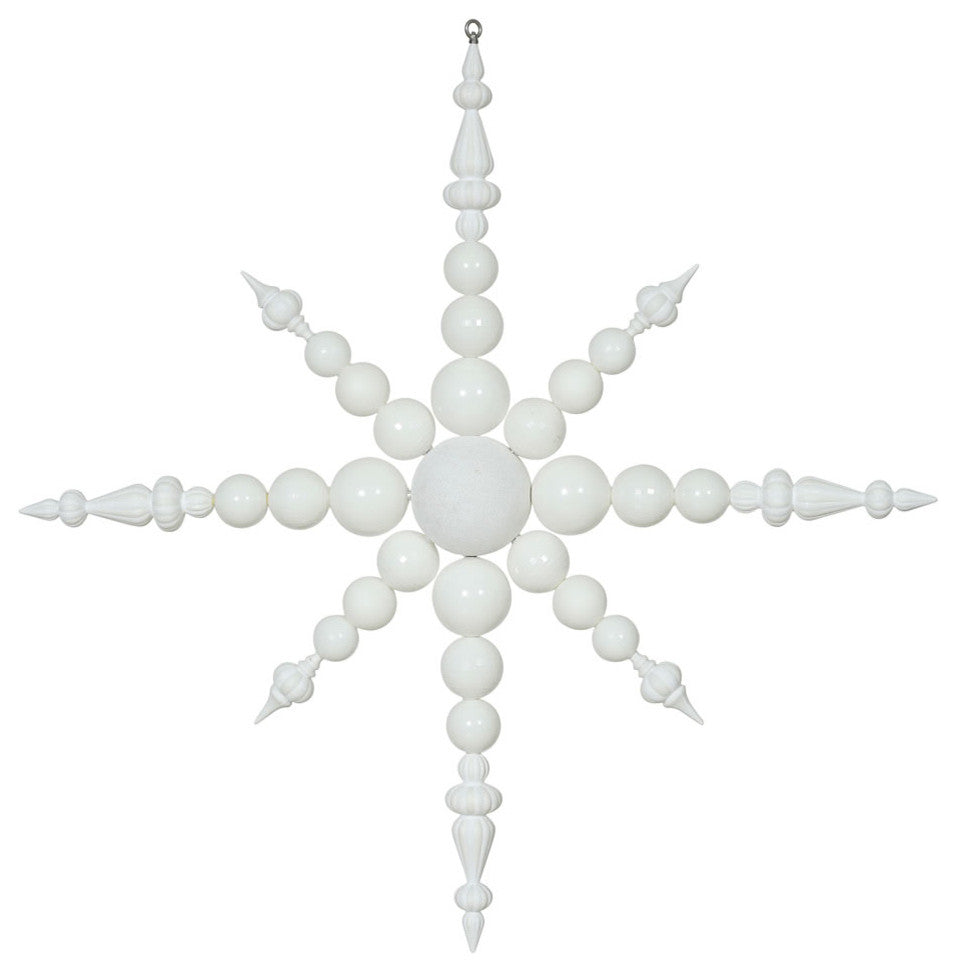 Vickerman N104301 43" White 3-Finish Snowflake Christmas Ornament