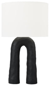 Generation Lighting, HT1051RBC1, Table Lamp, Rough Black Ceramic