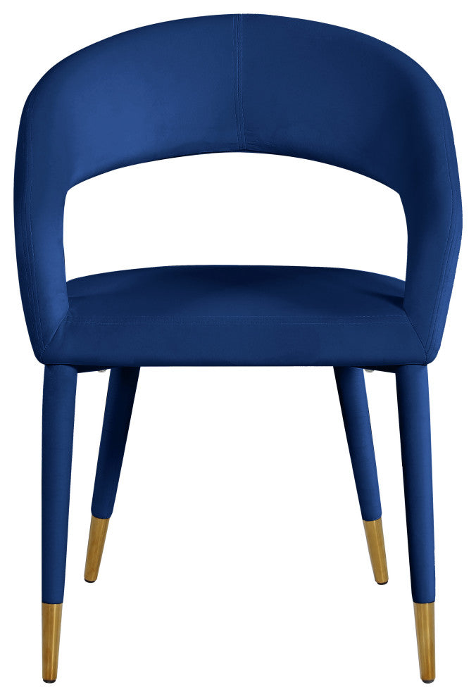 Destiny Dining Chair, Navy, Velvet