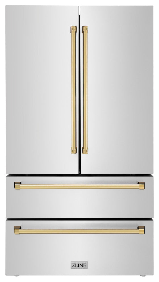 ZLINE 36" French Door Refrigerator With Ice Maker, Stainless RFMZ-36-G