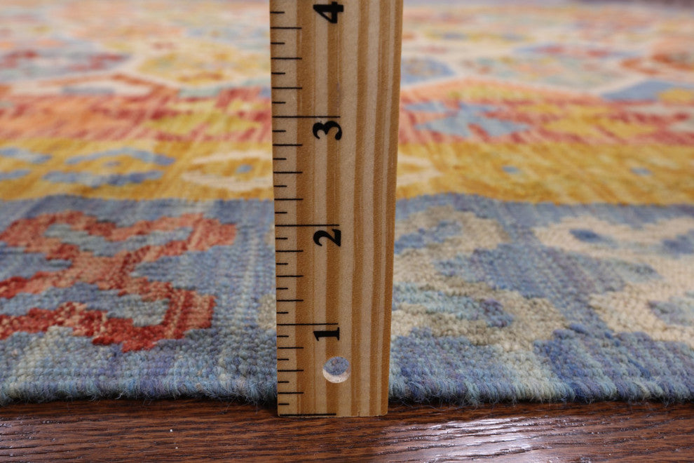 Reversible Kilim Flat Weave Rug 6' 6" X 9' 10" Q8291