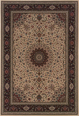 Oriental Weavers Ariana Collection Ivory/Black Oriental Indoor Area Rug 8' SQR
