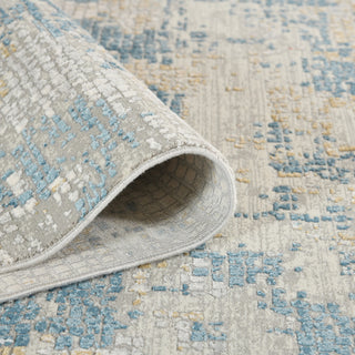 Haleena Stovall Light Blue Polyester Blend Area Rug, 10'3"x14'