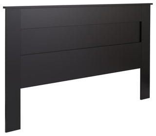 King Flat Panel Headboard, Black