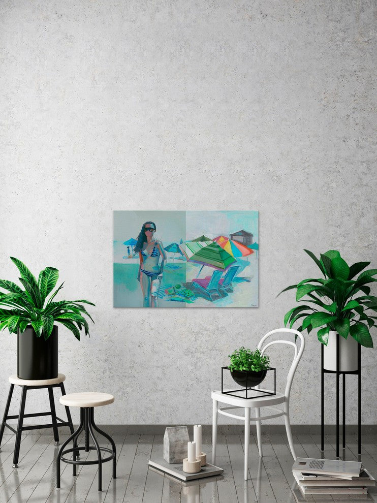 "Nautical Fun" Painting Print on Wrapped Canvas, 60"x40"