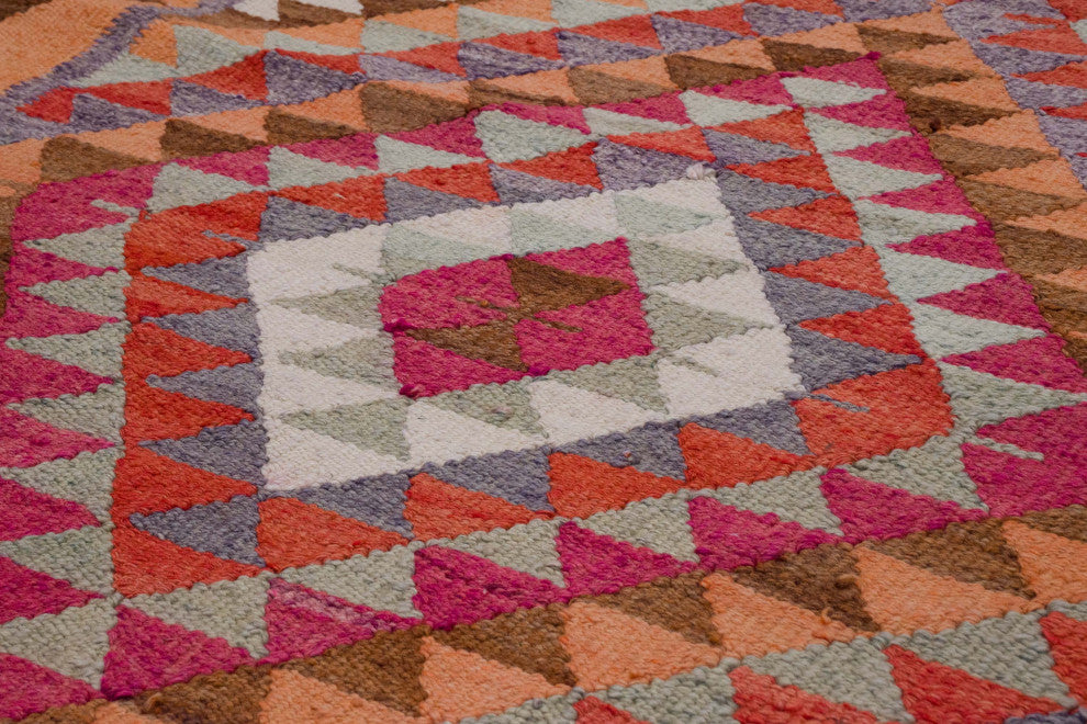 Vintage Turkish Kilim Runner 3' 3" x 11' 10", 39 in. x 142 in.