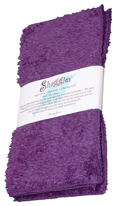 Janey Lynn's Designs 41-4500 Shaggies Kitchen Towel, Giggly Grape