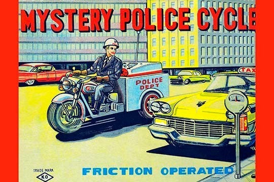 Mystery Police Cycle - Framed Paper Poster 20" x 30"