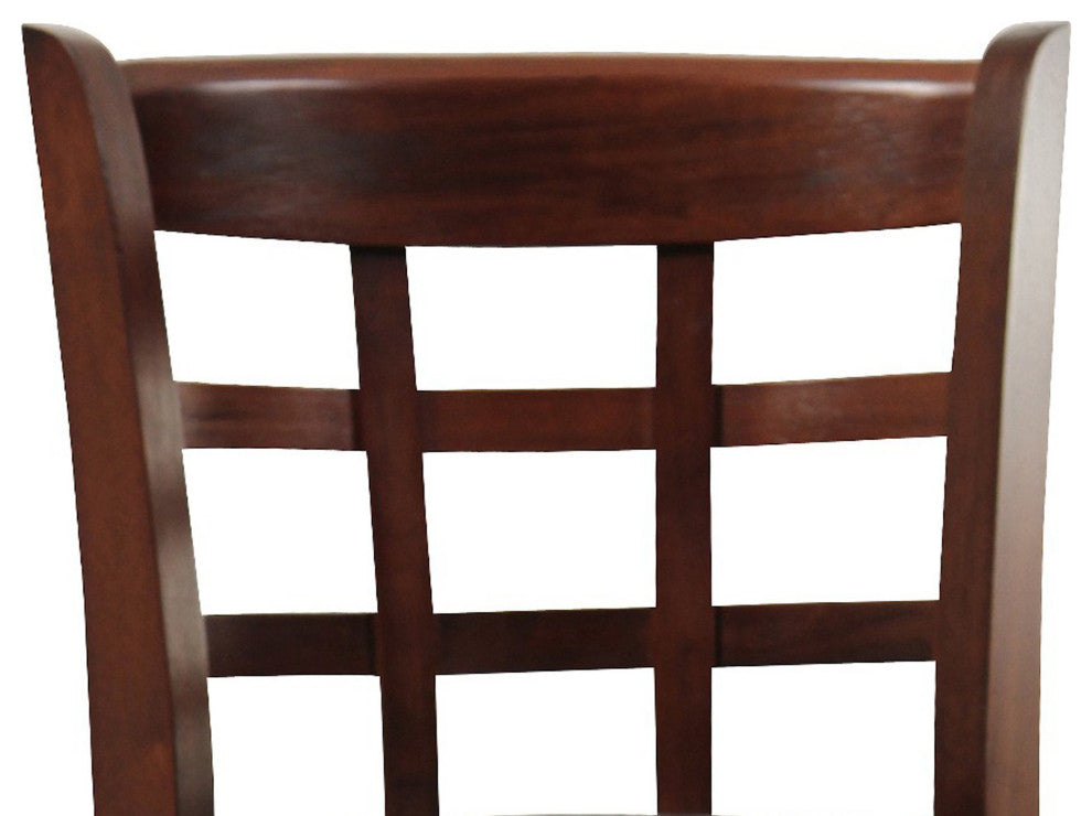 Sabi 24 inch Swivel Counter Stool, Solid Wood, Faux Leather, Brown, Black