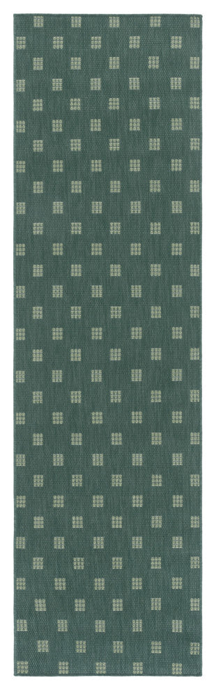 Safavieh Terrace Collection TER806 Rug, Dark Green/Light Green, 2'3"x8'