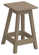 Poly Lumber Bar Stool, Weathered Wood, Dining Height, Square
