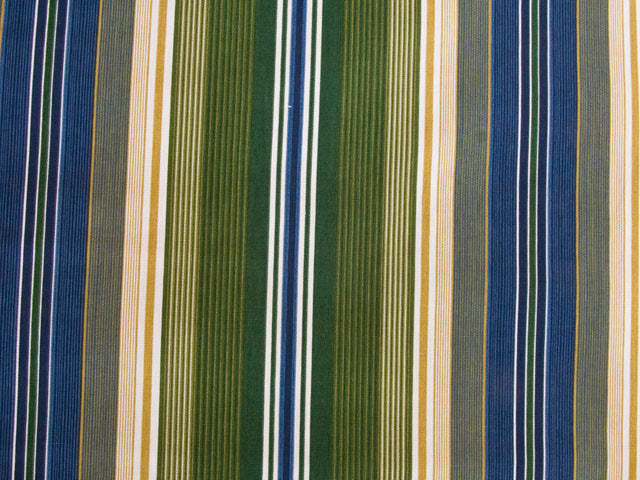 Gazebo Rocker, White, Callista-Stripe-Delft Fabric