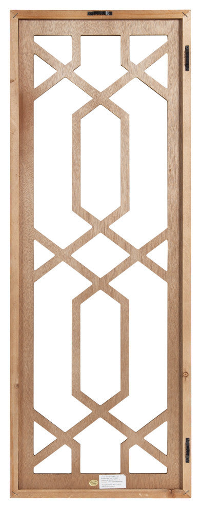 Elbridge Wall Art Plaque, Brown 12x32