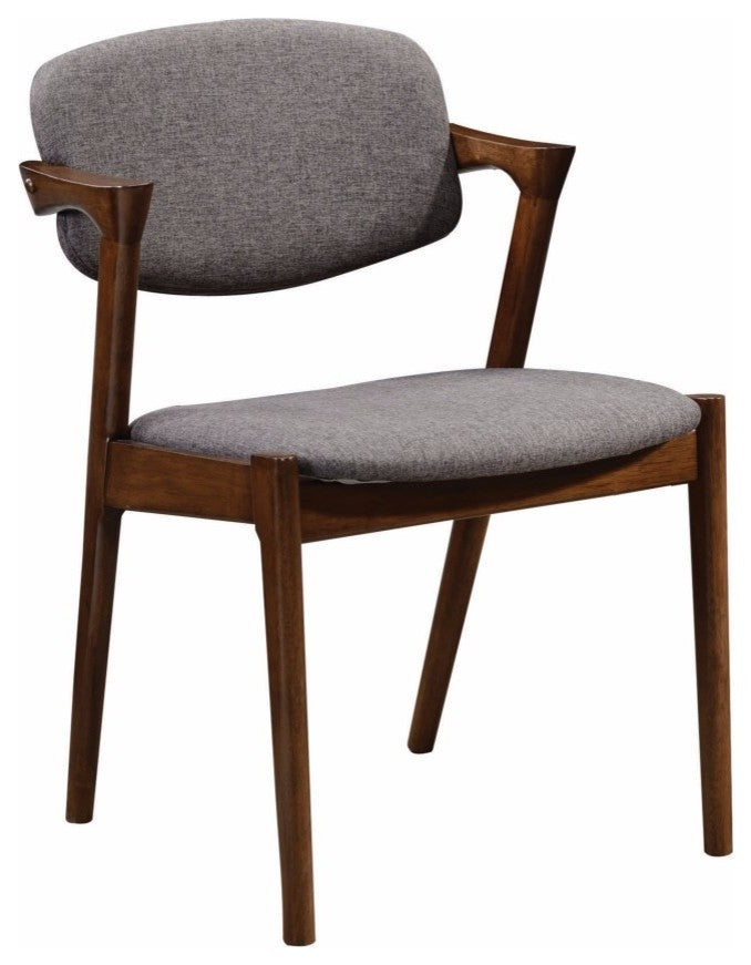 Wooden Modern Dining Side Chair, Gray, Set of 2