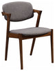 Wooden Modern Dining Side Chair, Gray, Set of 2