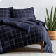 Bare Home Down Alternative Comforter Set, Dark Blue - Modern Plaid, King/Cal Kin