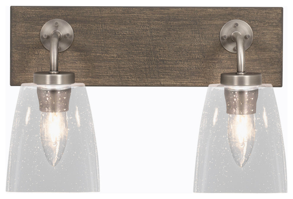Oxbridge, Bath Bar, Graphite & Painted Distressed Metal, 4.5" Clear Bubble