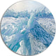 Blue Ice Hummocks In Siberia Lake Baikal, Round Metal Wall Art, 11"