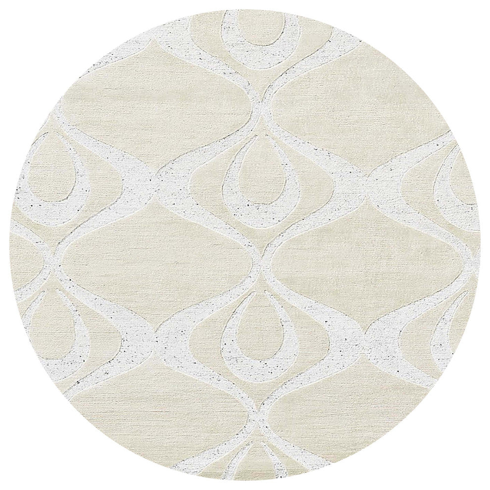 Ahgly Company Indoor Round Mid-Century Modern Area Rugs, 7' Round