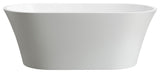 Vanity Art Freestanding Acrylic Bathtub, White, 63"x30"