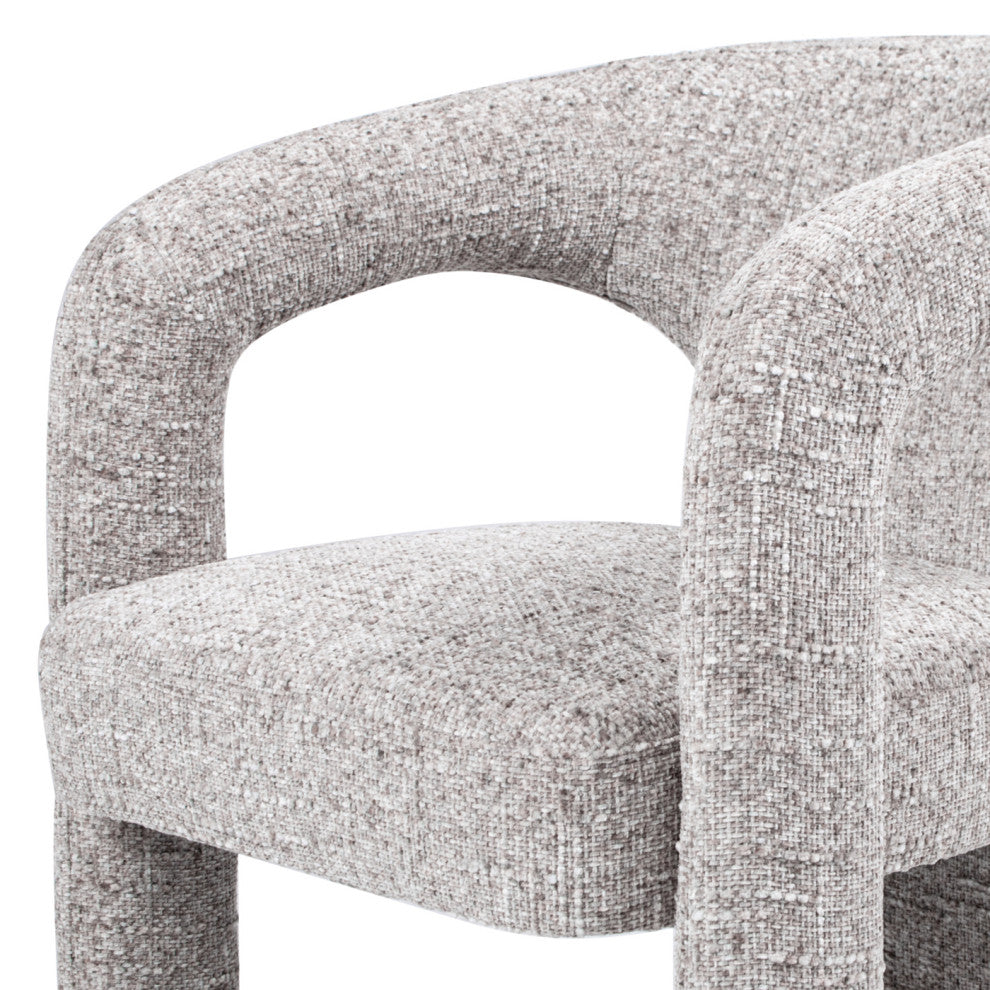 Sydney 25" Fully Upholstered Dining Chair, Greige Beige Chenille