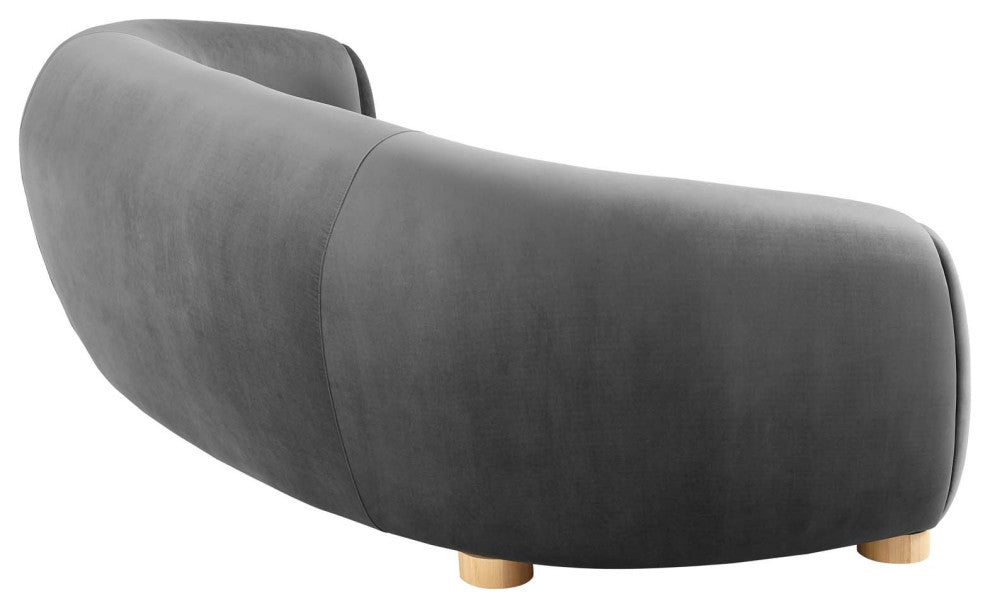 Abundant Performance Velvet Sofa Charcoal