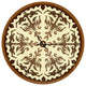 Orienta Chocolate Mandala Oversized Contemporary Metal Clock, 36"x36"