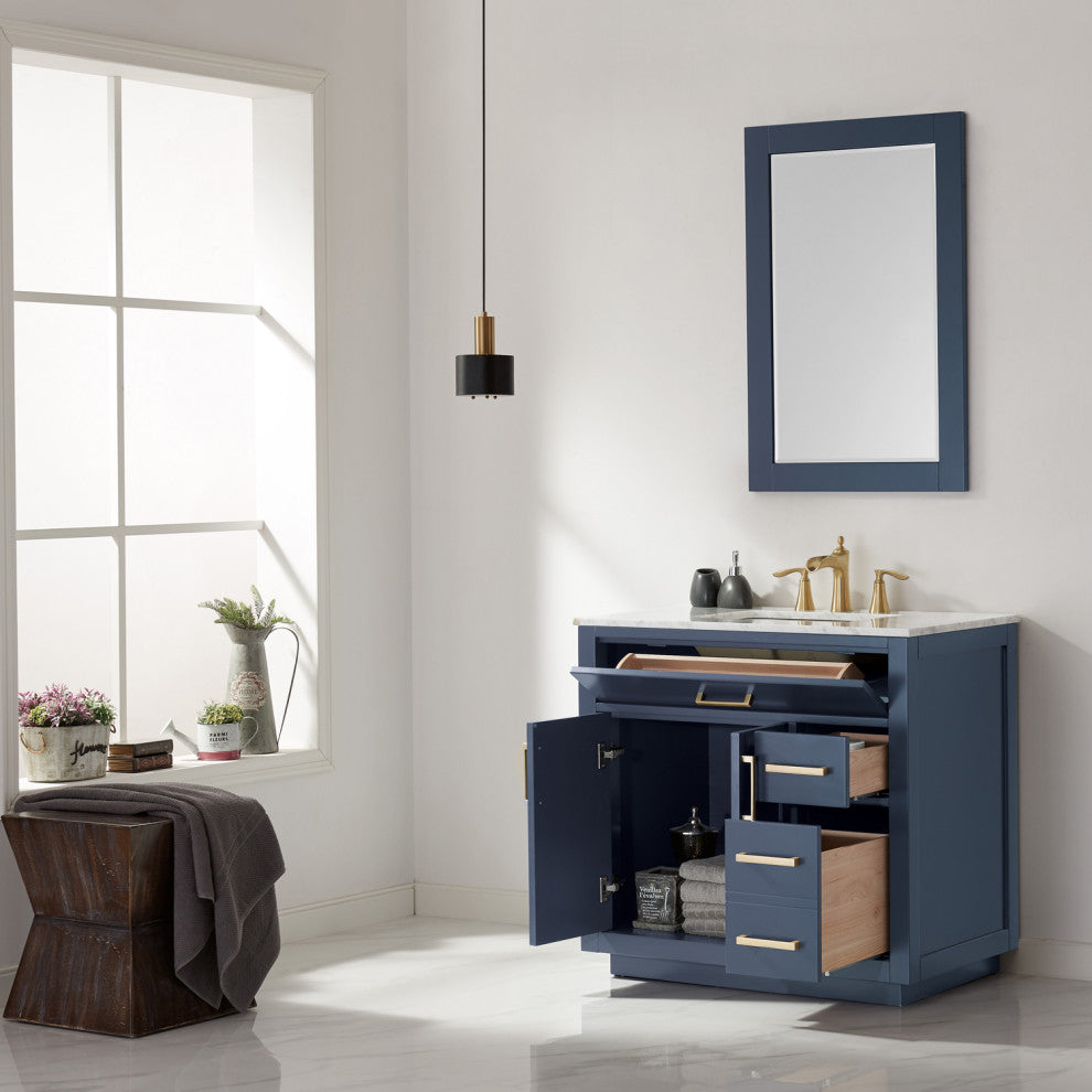 Ivy Bathroom Vanity Set, 36", With Mirror