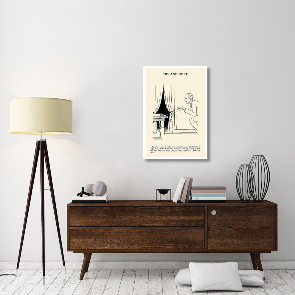 "Try and Do It" Digital Paper Print by Retromagic, 26"x38"
