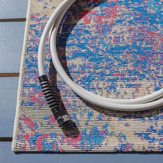 Safavieh Summer Collection Indoor-Outdoor SMR409 Rug, Blue/Red, 2'x8'