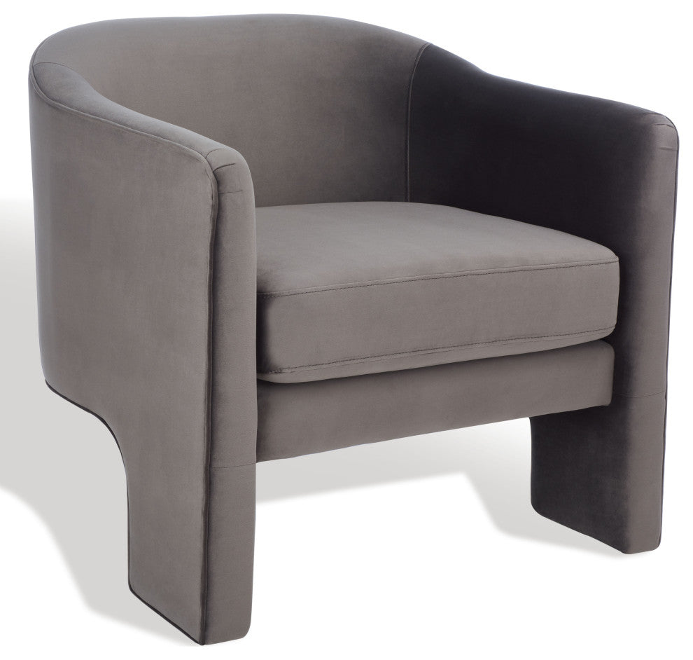 Safavieh Couture Londyn Upholstered Accent Chair, Dark Brown