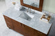 James Martin 850-V60S-AWT-3CAR 60 Inch Single Vanity w/ Carrara Marble Top