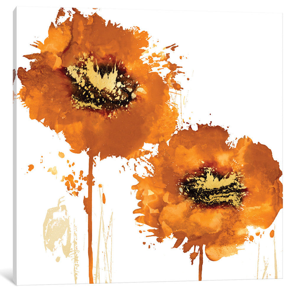 "Flower Burst In Mandarin II" by Vanessa Austin, Canvas Print, 12x12"