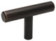 Cosmas 404ORB Oil Rubbed Bronze Slim Line Euro Style Cabinet T-Knob, Set of 25