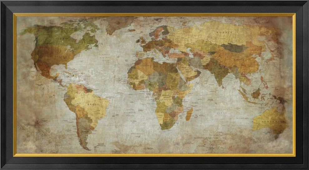 "Anima Mundi" Framed Canvas Giclee by Joannoo, 40x22"