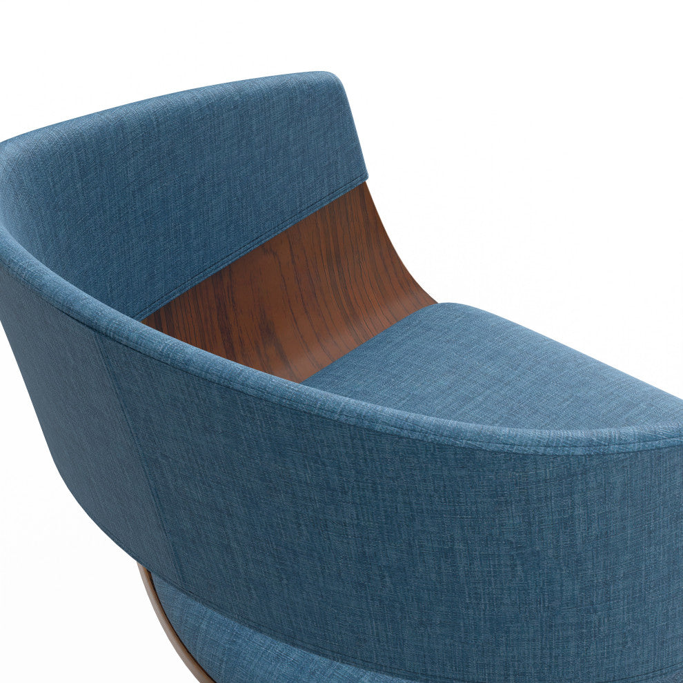 Lowell Adjustable Swivel Bar Stool, Blue