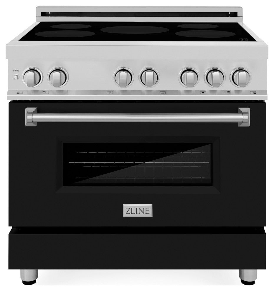 ZLINE 36 Induction Range, Stainless Steel With a Black Matte Door RAIND-BLM-36